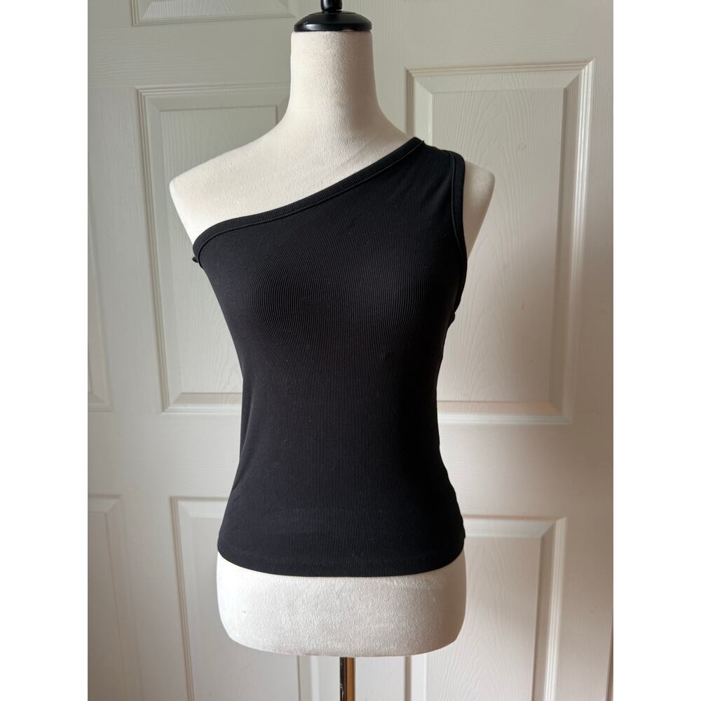 Tank Top & Other Stories Stockholm Atelier Black One Shoulder Asymmetrical Small